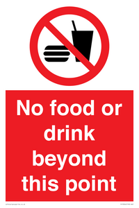 PH10044: No food or drink beyond this point