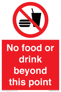 PH10044: No food or drink beyond this point
