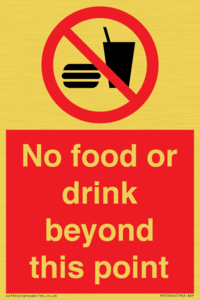 PH10044: No food or drink beyond this point