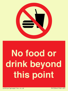 PH10044: No food or drink beyond this point
