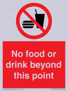 PH10044: No food or drink beyond this point