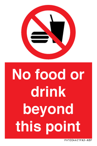PH10044: No food or drink beyond this point