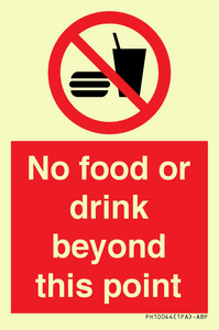 PH10044: No food or drink beyond this point