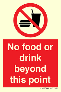 PH10044: No food or drink beyond this point
