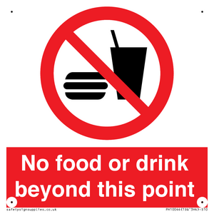 PH10044: No food or drink beyond this point