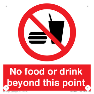 PH10044: No food or drink beyond this point