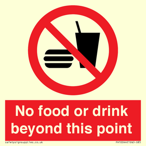 PH10044: No food or drink beyond this point