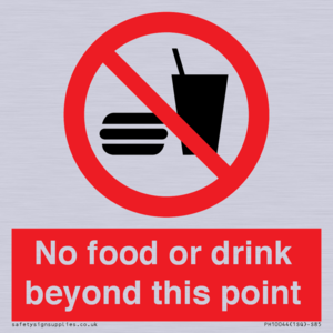 PH10044: No food or drink beyond this point