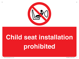 PH12636: Child seat installation prohibited