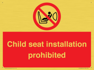 PH12636: Child seat installation prohibited
