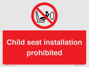 PH12636: Child seat installation prohibited