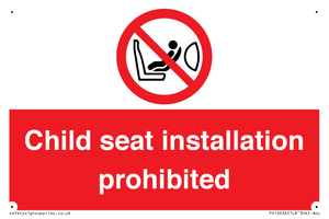 PH12636: Child seat installation prohibited