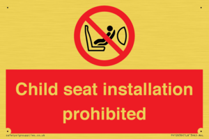 PH12636: Child seat installation prohibited