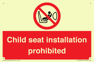 PH12636: Child seat installation prohibited