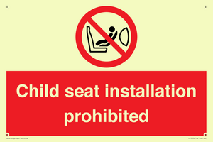 PH12636: Child seat installation prohibited