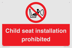 PH12636: Child seat installation prohibited