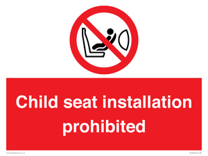 PH12636: Child seat installation prohibited