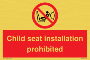 PH12636: Child seat installation prohibited