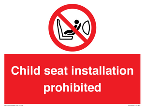 PH12636: Child seat installation prohibited