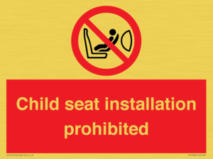 PH12636: Child seat installation prohibited