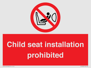 PH12636: Child seat installation prohibited