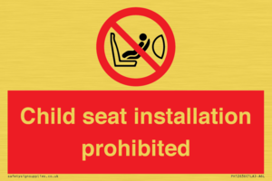 PH12636: Child seat installation prohibited
