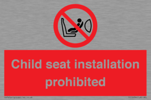 PH12636: Child seat installation prohibited