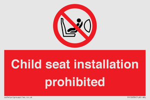 PH12636: Child seat installation prohibited