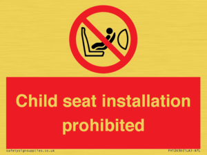 PH12636: Child seat installation prohibited