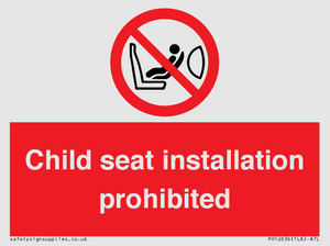 PH12636: Child seat installation prohibited