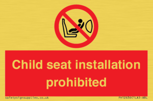 PH12636: Child seat installation prohibited