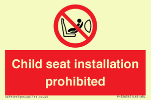 PH12636: Child seat installation prohibited