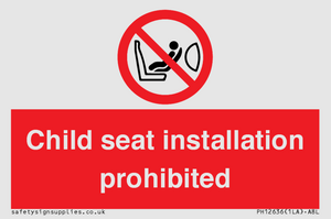 PH12636: Child seat installation prohibited