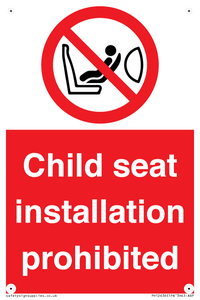 PH12636: Child seat installation prohibited
