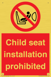 PH12636: Child seat installation prohibited