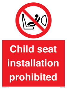 PH12636: Child seat installation prohibited