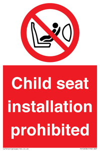PH12636: Child seat installation prohibited