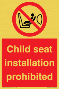 PH12636: Child seat installation prohibited