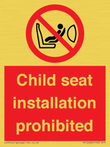 PH12636: Child seat installation prohibited
