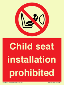 PH12636: Child seat installation prohibited