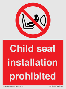 PH12636: Child seat installation prohibited