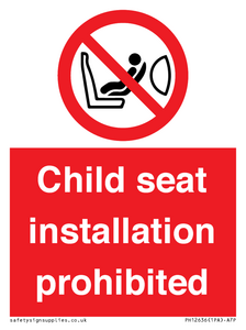PH12636: Child seat installation prohibited