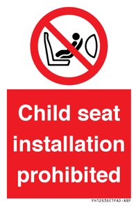 PH12636: Child seat installation prohibited