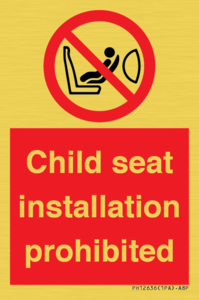 PH12636: Child seat installation prohibited