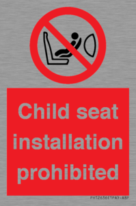 PH12636: Child seat installation prohibited