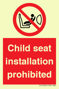 PH12636: Child seat installation prohibited