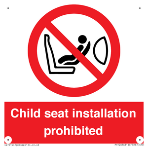 PH12636: Child seat installation prohibited
