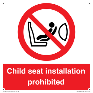 PH12636: Child seat installation prohibited