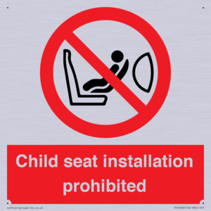 PH12636: Child seat installation prohibited