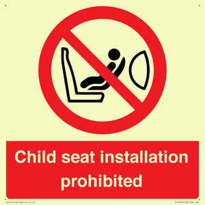 PH12636: Child seat installation prohibited